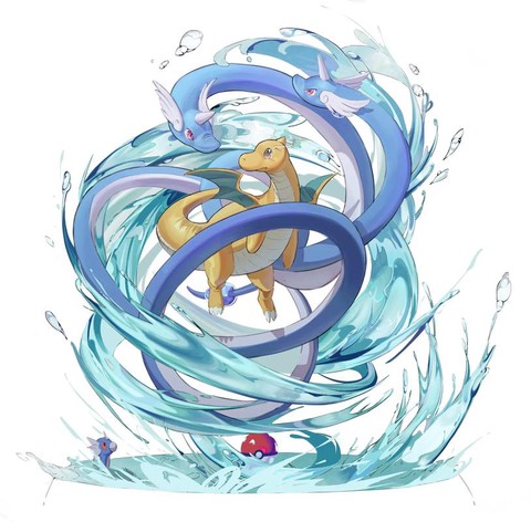 怎么画神奇宝贝快龙[图2]